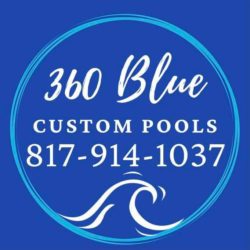 360 Blue Custom Pools Logo