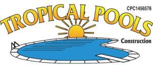 Tropical Pools Construction Logo